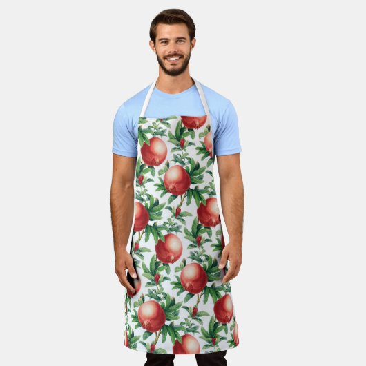 ザクロ模様 エプロン (着用した状態)