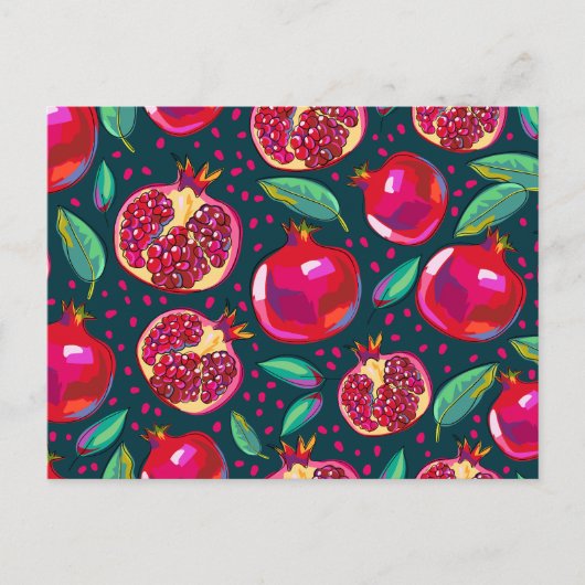 ザクロ模様 ポストカード (正面)