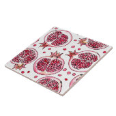 ザクロ水彩と墨絵 タイル (側面)