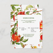 ザクロ水彩テーマ明るい色 エンクロージャーカード (正面/裏面)