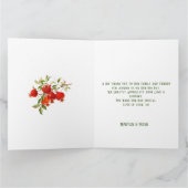 ザクロ水彩テーマ明るい色 サンキューカード (内部)