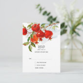 ザクロ水彩テーマ明るい色 ポストカード (スタンド正面)