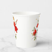 ザクロ水彩テーマ明るい色 紙コップ (右)