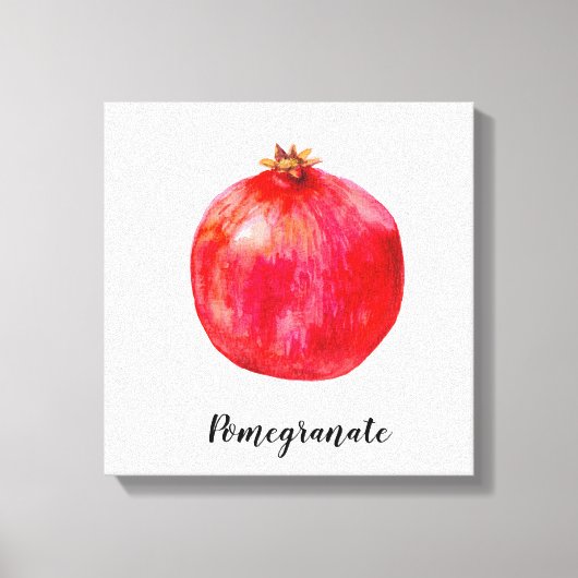 ザクロ水彩プリント。 キャンバスプリント (正面)