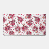 ザクロ水彩及びインクパターン デスクマット (正面)