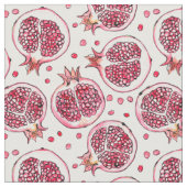 ザクロ水彩及びインクパターン ファブリック (クローズアップ)