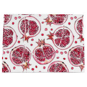 ザクロ水彩及びインクパターン ラージペーパーバッグ (正面)