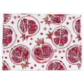 ザクロ水彩及びインクパターン ラージペーパーバッグ (裏面)