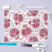 ザクロ水彩及びインクパターン 薄葉紙 (クラフト)