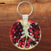 ザクロ水彩 – キーチェーン (正面)