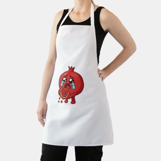 ザクロ泣き叫び漫画ステッカー – かわいいフルーツ エプロン (インサイチュ)