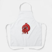 ザクロ泣き叫び漫画ステッカー – かわいいフルーツ エプロン (正面)