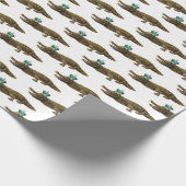 ザクロ王室のック – アリゲータ(ジュエリーとクラウン付き) ラッピングペーパー (角)