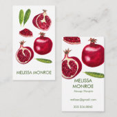 ザクロ秋の果実図解入りの、写真付きの 名刺 (正面/裏面)