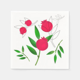 ザクロ紙ナプキンス スタンダードカクテルナプキン