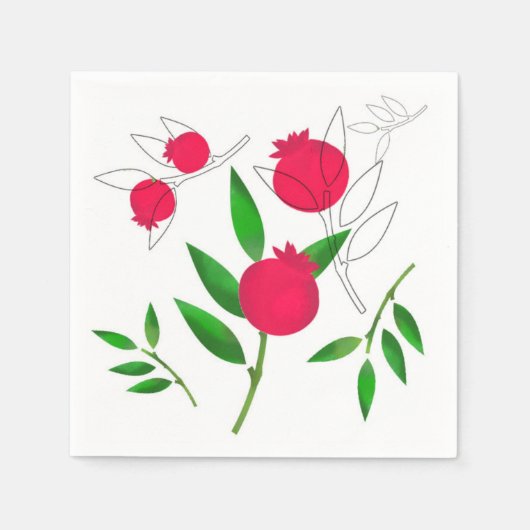 ザクロ紙ナプキンス スタンダードカクテルナプキン (正面)