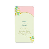 ザクロ結婚式招待状 ラベル (正面)