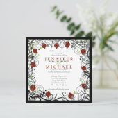 ザクロ結婚式招待状 招待状 (スタンド正面)