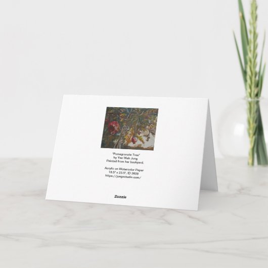 ザクロ絵を描ナト カード (裏面)