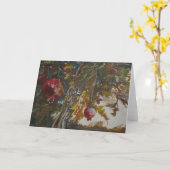 ザクロ絵を描ナト カード (黄色い花)