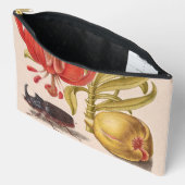 ザクロ花、果実、カブトムシ アクセサリーポーチ (見開き)