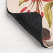 ザクロ花、果実、カブトムシ マウスパッド (コーナー)