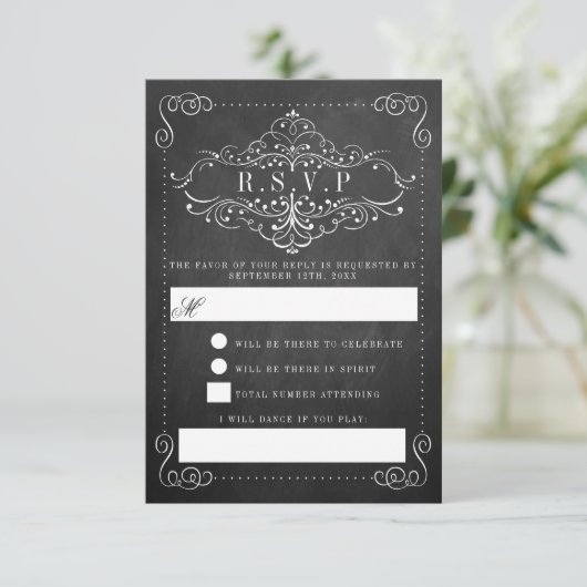 ザクロ華美ック結婚ボード 出欠カード (スタンド正面)