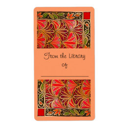 ザクロ蔵書票 ラベル