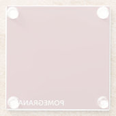 ザクロ赤の色名 ガラスコースター (裏面)