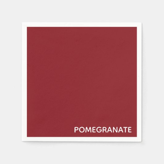 ザクロ赤の色名 スタンダードカクテルナプキン (正面)