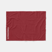 ザクロ赤の色名 フリースブランケット (正面(横))