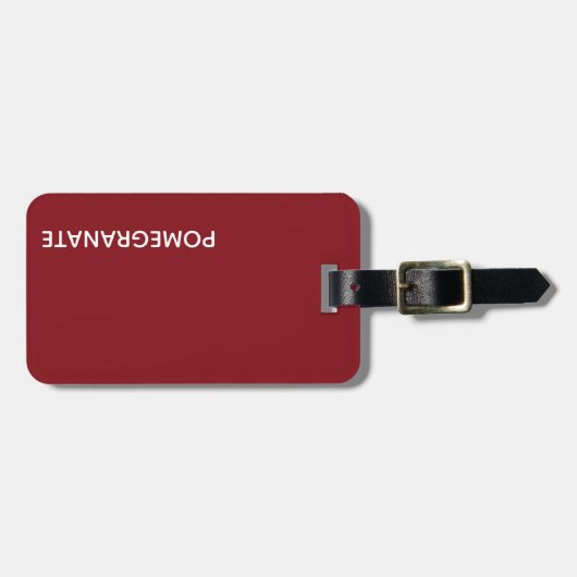 ザクロ赤の色名 ラゲッジタグ (正面横)