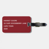 ザクロ赤の色名 ラゲッジタグ (裏面横)