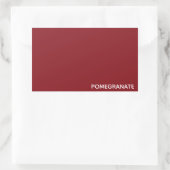 ザクロ赤の色名 長方形シール (バッグ)