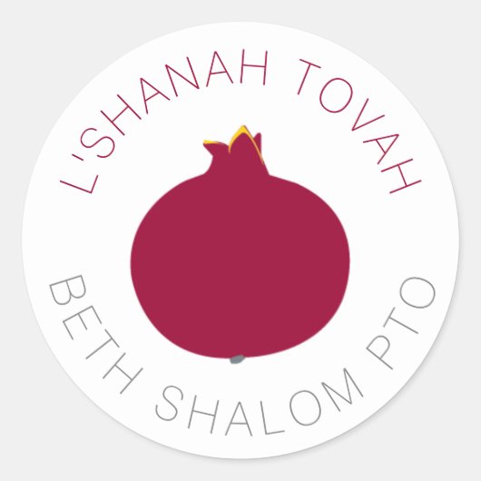 ザクロ赤カスタム ラウンドシール (正面)