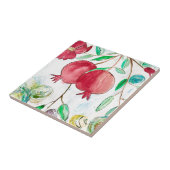 ザクロ赤フルーツキッチンウォーターカラーフード タイル (側面)