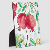 ザクロ赤果実水カラー熱帯食品 フォトプラーク (側面)