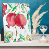 ザクロ赤果実水カラー熱帯食品 フォトプラーク (側面)