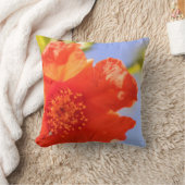 ザクロ赤花枕 クッション (ブランケット)