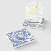 ザクロ開花 ストーンコースター (横)