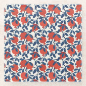 ザクロ ガラスコースター (正面)