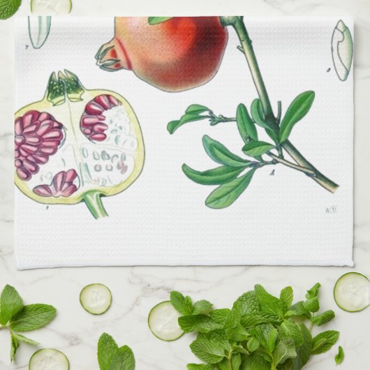 ザクロ キッチンタオル (折り畳み)