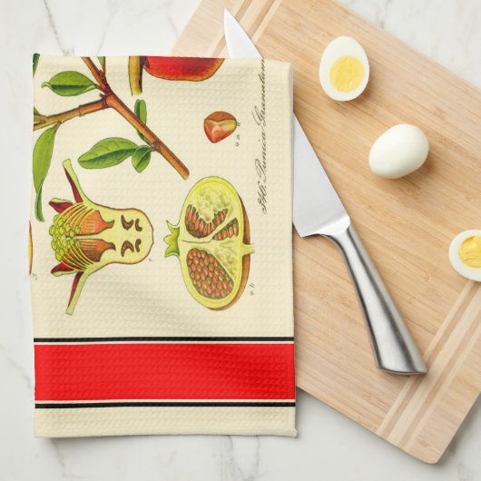 ザクロ キッチンタオル (四つ折り)