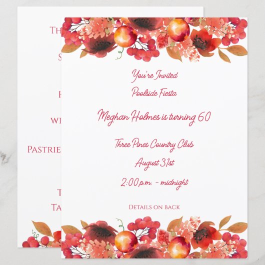 ザクロ、ケシ、ベリー文房具 (正面/裏面)