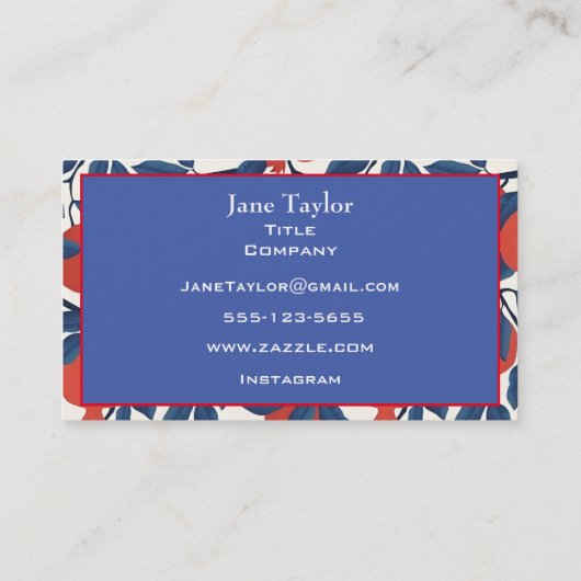 ザクロ コーリングカード (裏面)