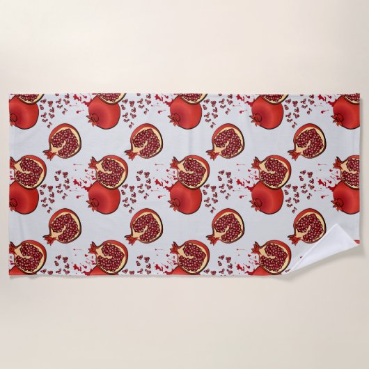 ザクロ ビーチタオル (正面)