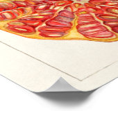 ザクロ（プニカグラナタム）フルーツ絵画ズ ポスター (角)