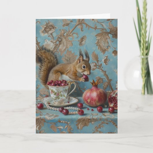 ザクロ – 折り畳みグリーティングカード カード (正面)