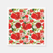 ザクロ、果実、夏、花 スタンダードカクテルナプキン (正面)