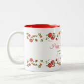 ザクロRosh Hashanah新年おめでとう ツートーンマグカップ (左)